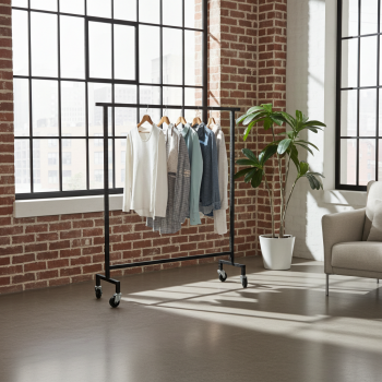 Wieszak Garderobiany LOFT na Kółkach 150cm